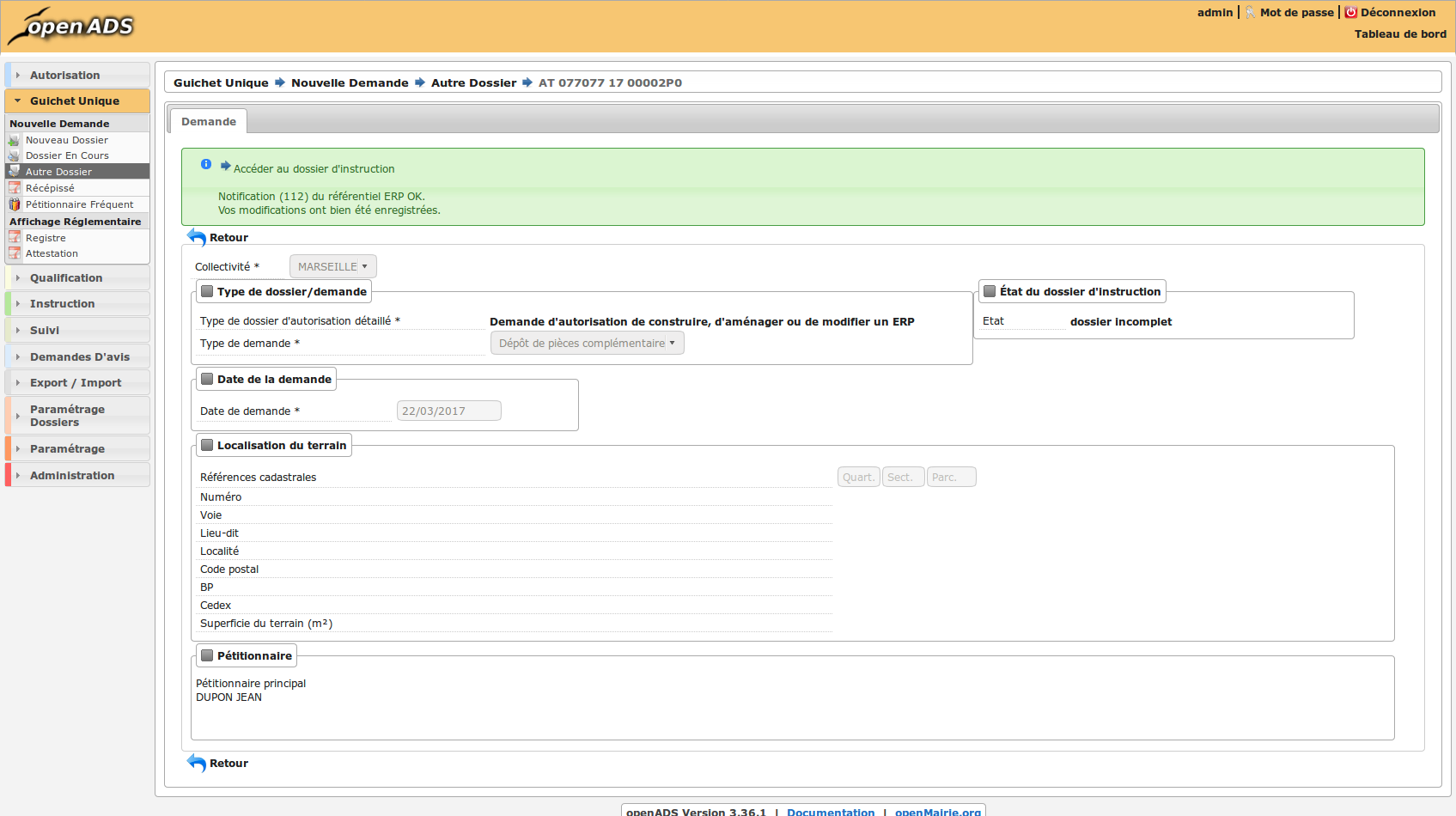 Publication de la version openADS 3.36.1